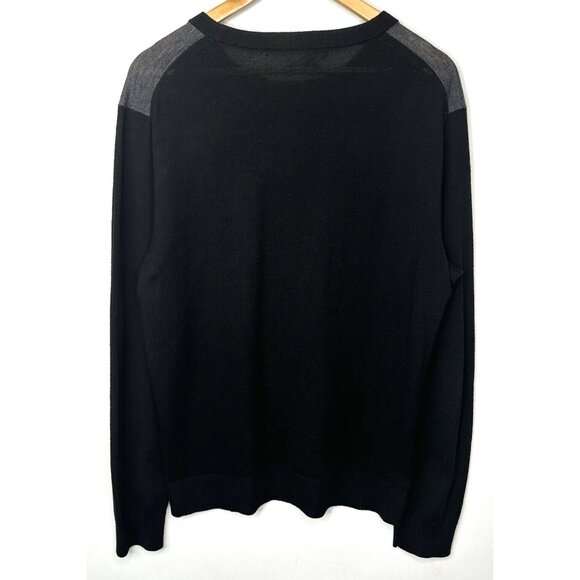 Michael Kors Mens Sweater Extra Fine Merino Wool Preppy Pullover Gray Size Large - Picture 2 of 10
